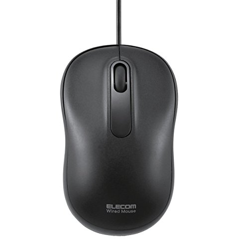 ELECOM エレコム マウス 有線 Mサイズ 3ボタン 光学式 ブラック M-HC01URBK