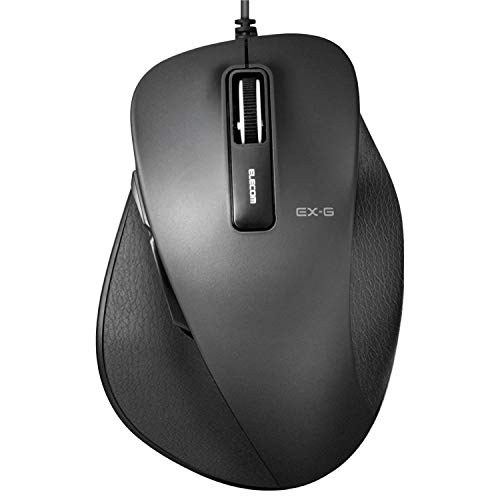 エレコム 【中古】(未使用・未開封品) エレコム マウス 有線 Lサイズ 5ボタン (戻る・進むボタン搭載) BlueLED 握りの極み ブラック M-XGL10UBBK df5ndr3