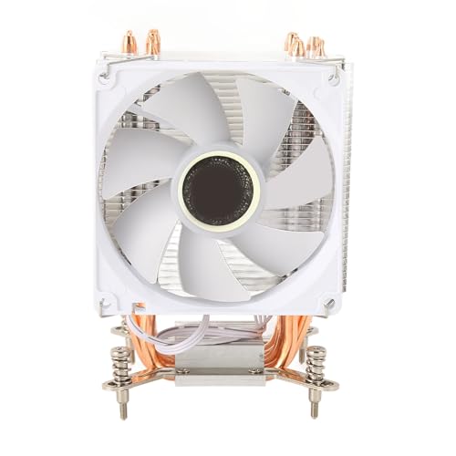 Vbestlife 9CM CPUクーラー、6本の銅製ヒートパイプ、カラフルな照明効果、静かな3ピン、775 1150 1151 1155用コンピュータCPU冷却ファン、 冷却、簡単な取り付け VBESTLIFE39hpx2c8v1