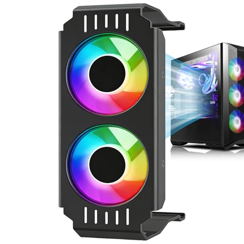 ARGB CPUクーラー - 静音 ダブル 120mm 冷却ファン ヒートシンク,調節可能 発光 小型 冷却ファン | パソコン家庭用屋内ゲームルーム熱放散冷却向け LIXBD7I7DLJ7Q982