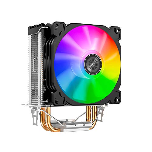 sodeber LEDCPUラジエーター冷却ファン2ヒートパイプタワーCPUクーラーCR-1200Intel LGA1200 / 1151 / AMD AM4 / FM2 +の代替品