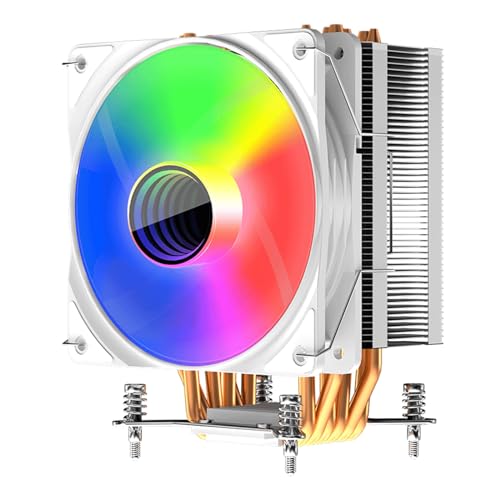 Elnwnnkc 効率的な冷却 CPU クーラー ファン 4 ピン 6 ヒートパイプ (一般的なプラットフォーム用) 静かなファン ラジエーター コンピューター クーラー