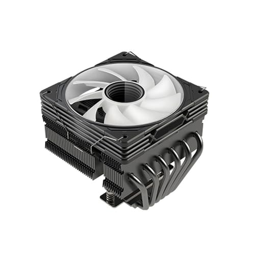 Shurhome CPUエアクーラー6HEATパイプクーラーARGB 12cm FDBファン、高度なヒートチューブを強化するための冷却ファンの下向きの圧力CPUクーラー