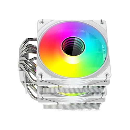 Oxxggkao 6HEATパイプダブルタワーCPUクーラーPWM 4pin Argb冷却ファンは、システム用のアルミニウムヒートシンクを備えたダブルタワーCPUクーラー