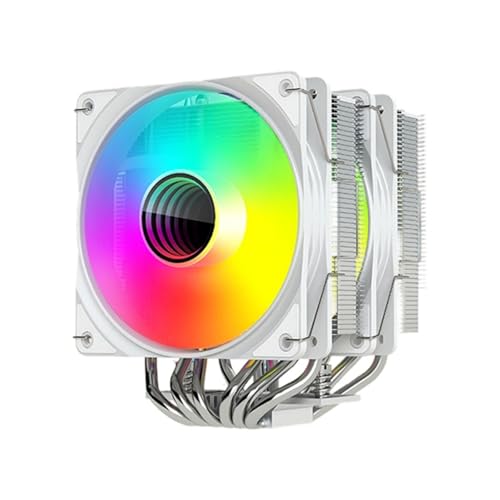 ANLISHI PWM 制御銅ベースタワー CPU エアクーラー ダブル冷却ファン設計 高さ 145mm PC 用 ARGB 照明 ヒートパイプ CPU クーラー