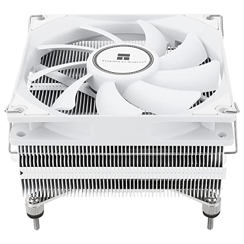 THERMALRLGHT AXP90-X53 ホワイト ロープロファイル CPU エアクーラー 高さ53mm TL-9015W スリム PWM CPUファン AGHP 3.0テクノロジー ITX ヒートシンククーラー AMD:AM4 AM5/Intel 1150/1151/1155/1156/1200/17000用 。 AXP90 X53 White