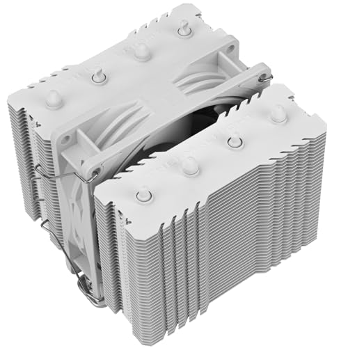 THERMALRLGHT Peerless Assassin 90 SE ホワイト CPU エアクーラー ダブルタワー CPUヒートシンククーラー TL-P9W 静音PWMファン付き AMD:AM4 AM5/1700/1851用コンピューターCPU冷却 PA90 SE WHITE-D3-A