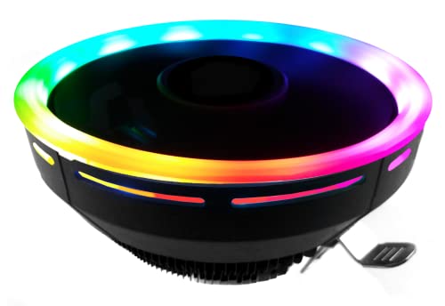 TRONWIRE TW-12 RGB LED CPUクーラー アルミニウムヒートシンク&4ピンPWM 120mmファン サーマルペースト付き Intel AMD ユニバーサルソケット1200 1151 1150 AM3 AM2デスクトップPC用