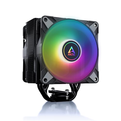 ARCTIC Freezer 36 A-RGB (Black) シングルタワー CPU クーラー プッシュプル構成 ARGB ライティング対応 圧力最適化 120 mm P12 PWM PST A-RGB ファン×2 流体動圧軸受（FDB） 回転数 200～2000 rpm ヒートパイプ 4 本 MX-6 サーマルコンパウンド付属 ACFRE00124A