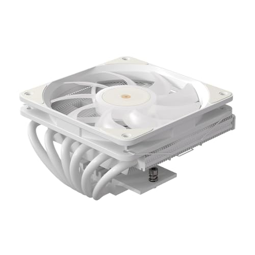CMRLSAC 互換性があるAM5/AM4 LGA1700/1200/2011/X99 TE-67 67mm ロープロファイル CPU エアクーラー ITX ATX ケースに対応(WHITE)