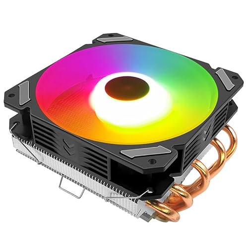Dohaeris ARGB CPUクーラー ベンチラドールファン 4ピン PWM RGB サイレント 5 ヒートパイプ CPUファン 冷却ラジエーター Intel LGA 2011 1150 1151 1155 1200 1366 AMD AM3 AM4 150W以下のCPU(ブラック4ピン PWM T500) AMTL000141