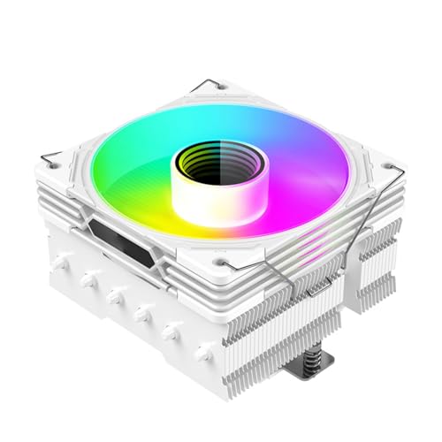 Vdaxvme ARGB CPUエアクーラー 6ヒートパイプ CPUクーラー ファン アルミニウムヒートシンク ARGB 照明ラジエーター 冷却ヒートシンク デスクトップ