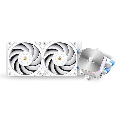 THERMALRIGHT アナと雪の女王 Edge 240 ホワイト リキッド CPU ウォータークーラー 120mm PWMファン付き 240 ホワイト コールドロウ仕様 統合ウォータークーラー ヒートシンク AMD/AM4/AM5 Intel LGA1700/1150/1151/1200/2011用 FE240 White
