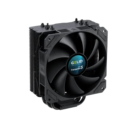 sodeber Gelid Solutions Rev. 5 Tranquillo、CC-TranQ-05-A、CPUクーラー4ヒートパイプ120mm PWM 150W TDPクーラー、高度なヒートシンク、LGA1700、AM4互換 - ブラック