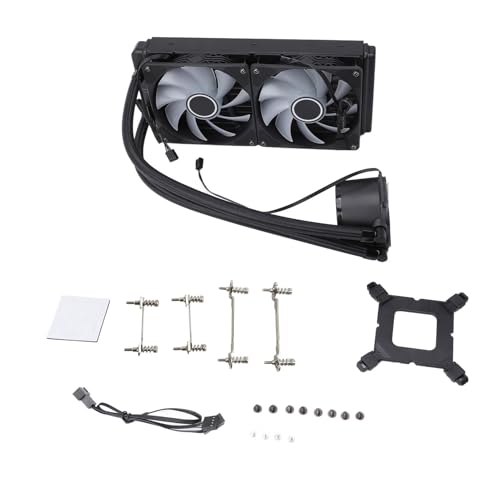 Pilipane 240mm統合コンピューターCPUリキッドクーラーダブルPWM 120mm Argb水冷却システムIntelおよびAMDプロセッサと互換性のある高性能ゲームPCおよびワークステーション用ワークステーション Pilipm5ro3ueazh