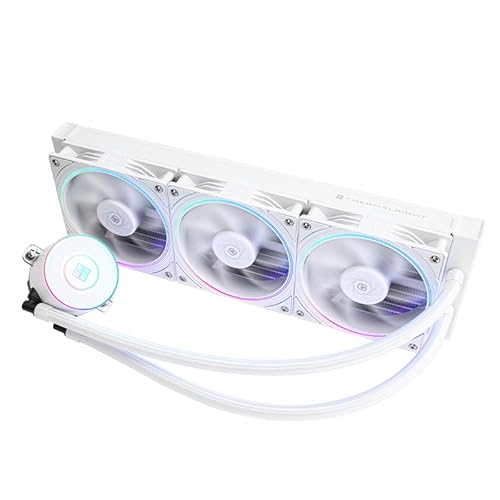 THERMALRIGHT Aqua Elite 360 V5 ARGB ホワイト AIO CPUクーラー PWMクーラーファン 2000RPM 高性能円形ウォーターポンプ Intel LGA115x/1200/1700/1851、AM4/AM5用 AE360 V5 ARGB WHITE D6