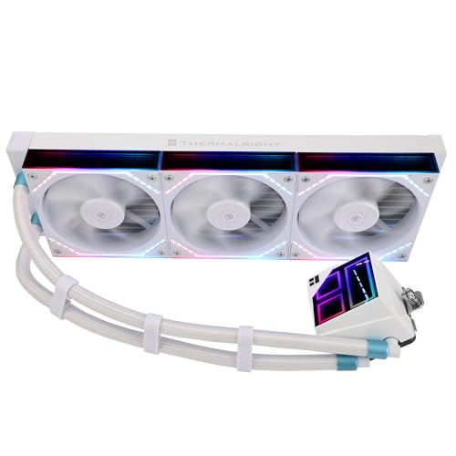 【並行輸入品】 Thermalright Frozen Infinity 360 ホワイト CPUウォータークーラー トリプル124mm インフィニティミラー PWMファン付き Intel