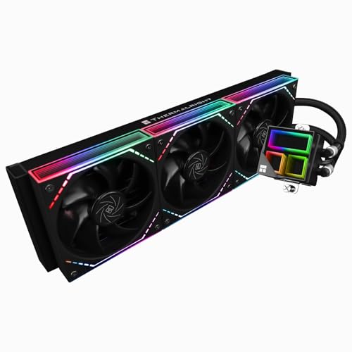 THERMALRLGHT アナと雪の女王 インフィニティ 240 ブラック CPU Aio クーラー、TL-M12*2 PWMファン、コンピューターCPUウォータークーラー、ARGB インフィニティミラー、240 CPU液体冷却:LGA1851/1700/1150/1151/1200/2011、PC水冷。 FI240 BLACK-D3