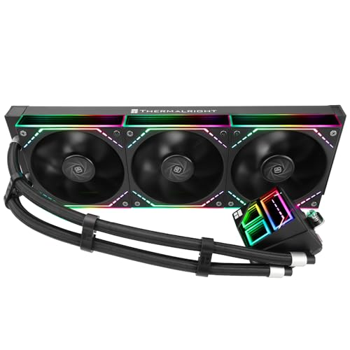 THERMALRIGHT Frozen Infinity 360 ブラック CPUウォータークーラー トリプル124mm インフィニティミラー PWMファン付き Intel 1150/1151/1200/2011/ 1700/1851&AMD/AM4/AM5,360サイズ インフィニティミラー水冷ラジエーター用 FI360 BLACK