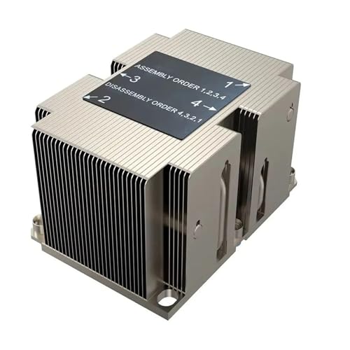 CMRLSAC 互換性があるLGA3647-2U-R81 2U サーバー CPU クーラーと互換性あり 4 ヒートパイプ 205W 純銅ボトムラジエーター