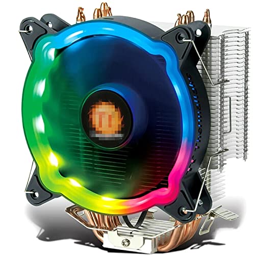 ZhaoGangLi CPUクーラー RGB LED CPUヒートシンククーラー 軽くスナップオンファン4 FIN技術による直接コンタクトヒートパイプ 修理 交換 DIY仕組み 初心者にも安心 (色 : Dynamic RGB, Size : One size)
