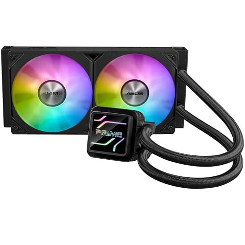 ASUS Prime LC 240 ARGB リキッドクーラーウォーターブロック 専用設計のCPUコンタクトエリアとフリッターチャンネル、エンドレスミラーレンズオプション付きウォーターブロック プリマウントARGBファンとAura照明。 90RC0111-B0EAY0