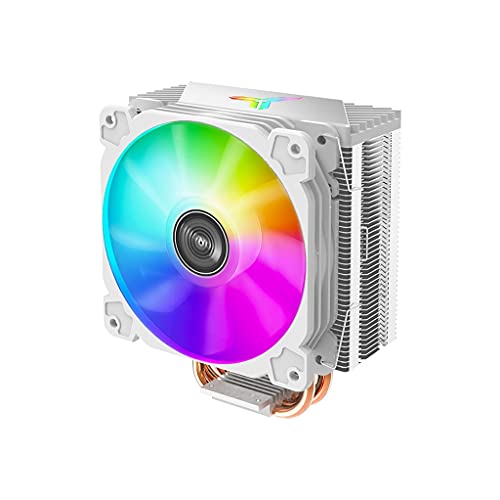 bns7fapq PCクーラー CPUクーラー 120mm PWM サイレントファン付き ヒートパイプ 4本 ホワイト LED CPU エアクーラー プッシュプル放熱性 高性能ファン 静音ファン mm9/5154