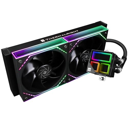 THERMALRIGHT アナと雪の女王 インフィニティ 240 ブラック 液体CPUクーラー 2000RPMのダブルPWMファン デスクトップCPU Aioクーラー AM4/AM5&Intel LGA1150/1151/1200/2011/1700/1851用 インフィニティミラー PC CPUウォータークーラー FI 240 BLACK