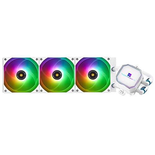 Psdndeww Thermalright アナと雪の女王 プリズム 360 ホワイト ARGB AIO ウォータークーラー 液体CPUクーラー 3×120mm PWMファン 水冷システム 1850RPM 高速 AMD/AM4/AM5 & Intel LGA1156/1200/2011/1700に対応 Frozen Prism 360 White ARGB