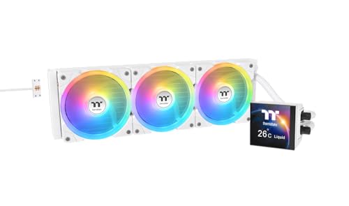 Thermaltake 【Amazon.co.jp限定】Thermaltake MAGFloe 420 Ultra Snow Edition All-In-One Liquid Cooler System オールインワン 420mm 水冷CPUクーラー ホワイト CL-W452-PL14SW-A FN2476
