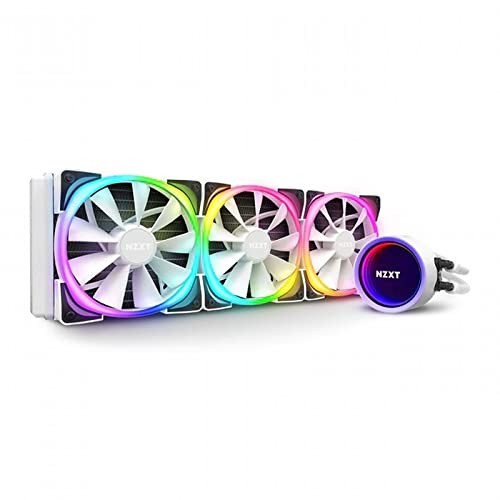 NZXT KRAKEN Xシリーズ 【X73 White】 RL-KRX73-RW 水冷CPUクーラー 12センチファンを3機搭載【120mmファン3基搭載】 KRAKEN