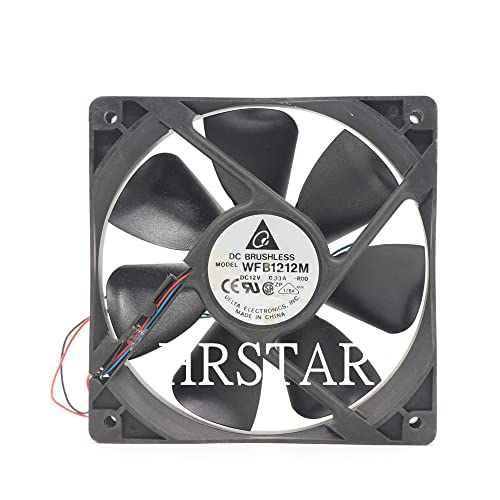 HRSTAR Delta WFB1212M アキシャルファン DC 12V 0.33A 120X120X25mm シャーシ冷却ファン用 JD-WFB1212M-US3