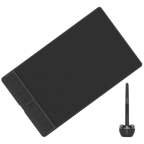 BIBABLYKE H951P アーティスト タブレット、プログラム可能なホイール、8 個のファンクションキー、デジタル作成のためのシームレスな PC/モバイル接続 人間工学に基づいたデジタル ペン グラフィック タブレット カスタマイズ可能なショートカット