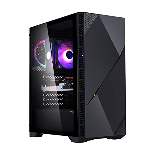 ZALMAN Z3 Iceberg ATX ミッドタワー ゲーミング - 120mm ARGBファン2個プレインストール済み - 強化ガラス製サイドパネル - E-ATX対応 USB 3.0 x 2、ブラック