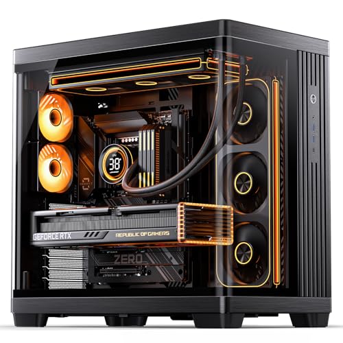 JONSBO TK-4 ブラック ATX 、セパレートキャビネットミッドタワーコンピュータ 、バイベントサラウンドビューガラス、アルミニウム合金、Micro/ATX、SPバックコネクト(BTF)MB /460GPU/200PSU、Type-Cジャック、ブ