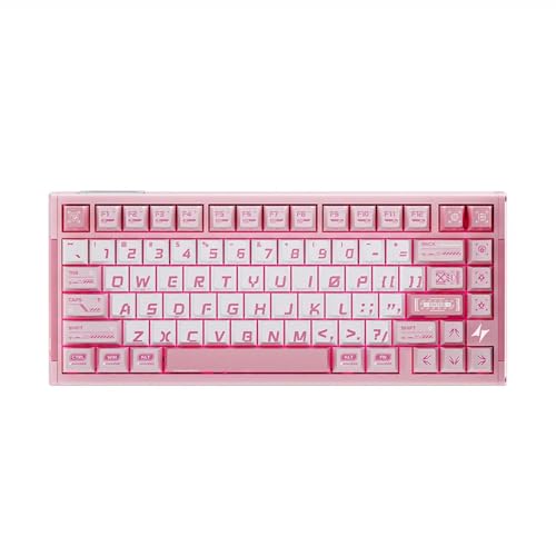 ATK RS7 V2 75%アルミホール効果ゲーミングキーボード 81キー ラピッドトリガー 0.28ms TOP/Core-Flex デュアル構造 調整可能な磁気スイッチ eスポーツ (V2 Ultra/Blazeblade/ピンク) V2 Ultra/Blazeblade/Pink