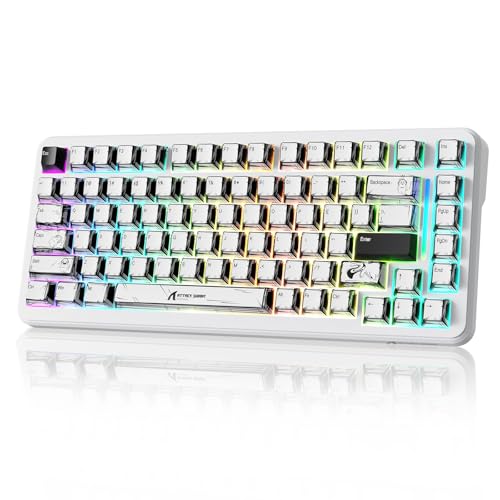 ATTACK SHARK X82PROHE ラピッドトリガーキーボード ワイヤレス/2.4G/有線8K接続 ゲーミングキーボード 自社開発磁気スイッチ セカンドマンガキーキャップ HIFI音 8Kリターンレー 0.1msゲーミングレイテンシー webドライバー 0.01mm精密フルキーRT調整 1600万種類RGBバックライト 5000mAhバッテリー FPSゲームストッピング専用 グレ X66