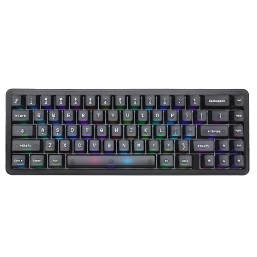 OUSEITECH x AUAL King 68 ゲーミングキーボード ラピッドトリガー対応 8000Hzポーリングレート RT0.01㎜ ホットスワップ メカニカルキーボード 有線 RGBバックライト テンキーレス 65％US配列 Mac/Windows対応 (ブラック)