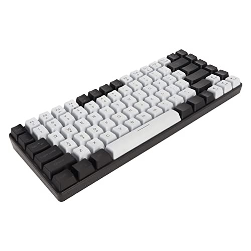 Zunate 80%メカニカルフィーリングゲーミングキーボード 84キー ホットスワップ可能 有線メカニカルフィーリングキーボード RGBバックライト付きウルトラコンパクトキーボード デスクトップ/コンピューター/PC用 (ホワイト) Zunatepitc0v819a-11