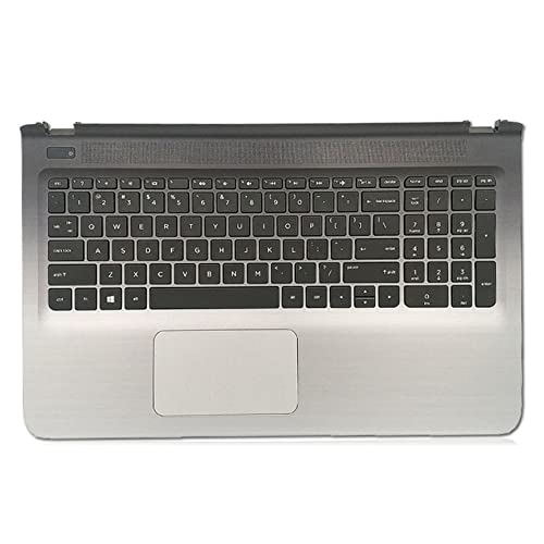 fqparts 汎用 キーボードの縁にハウジング & タッチパッド & キーボード に適合する For HP Pavilion 15-P 15-p000 15-p100 15-p200 15-p300 15-p200 (Touch) 15-p074tx p098tx シルバー 米国英語のレイアウト 15-P-CKE-HS0864