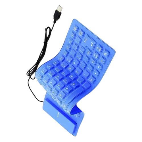 Tertioi 折りたたみ式 USB 有線シリコン キーボード 85 キー ロールアップ サイレント ソフト防塵 ラップトップおよび柔軟なシリコン キーボード用