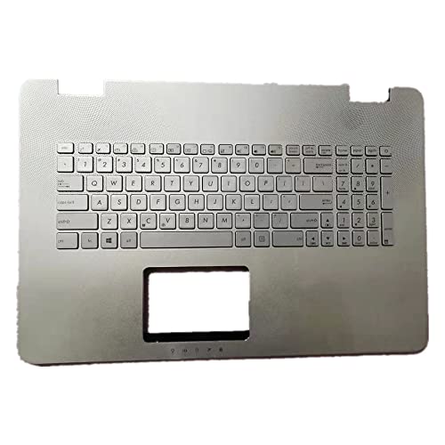 fqparts 汎用 キーボードの縁にハウジング & キーボード に適合する For ASUS N751 N751J N751JK N751JX シルバー 米国英語のレイアウト 小さなエンターキー N751-CKE-HS1181