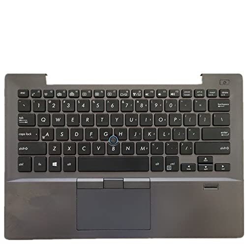 fqparts 汎用 キーボードの縁にハウジング & タッチパッド & キーボード に適合する For ASUS For Pro Advanced BU203UA グレー、 米国英語のレイアウト Pro-Advanced-BU203UA-CKE-XP-1085
