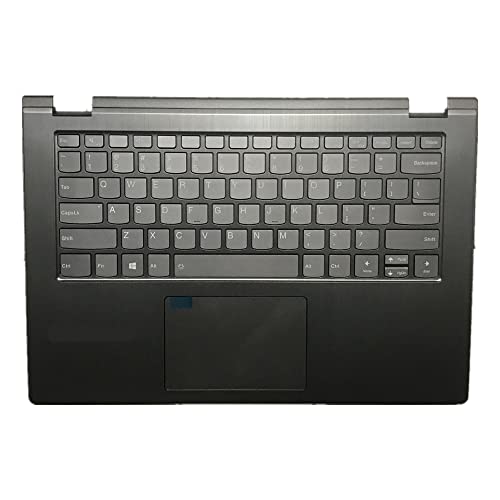 fqparts 汎用 キーボードの縁にハウジング & タッチパッド & キーボード に適合する For Lenovo Flex 6-14ARR 6-14IKB Color ブラック 米国英語のレイアウト 6-14-CKE-HS0630