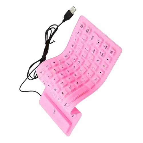 XIEMOYX 折りたたみ式 USB 有線シリコン キーボード 85 キー ロールアップ サイレント ソフト防塵 ラップトップおよびロールアップ ゲーム キーボード用