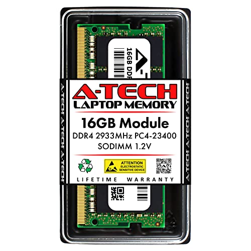A-Tech 16GB RAM MSI Creator 15M A10S, A10SD, A10SEノートパソコン用 | DDR4 2933MHz PC4-23400 SODIMM 1.2V 260ピン ノンECC SO-DIMM メモリアップグレード