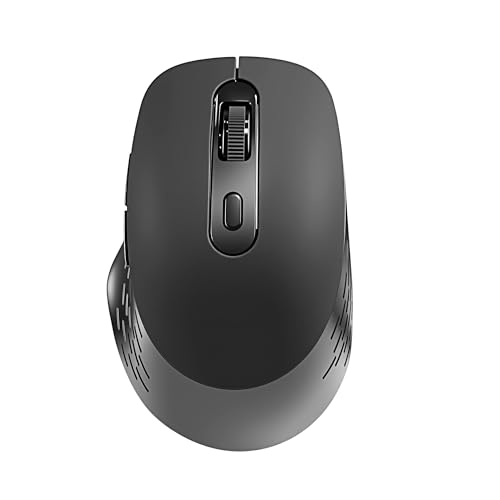 Kasato ワイヤレス マウス 無線マウス Bluetooth 5.2 + 2.4Ghz 作業用 超低遅延 Type-C充電式 戻る/進むボタン 軽量 65g 左右クリック 6ボタン 5階段DPI切替 高精度 3台デバイス同時に接続可能 エルゴノミック 静音ワイヤレス Windows 、Mac、Android、PCに対応 (ブラック)