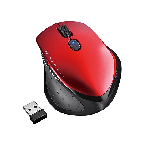 バッファロー BUFFALO 無線 BlueLED 5ボタン ネオフィットマウス Sサイズ レッド BSMBW515SRD