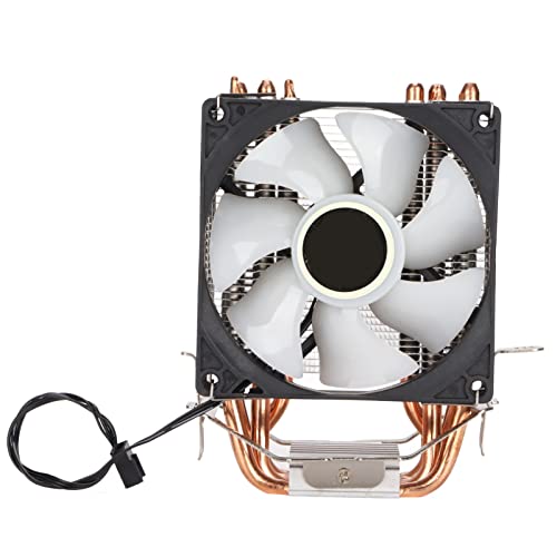 MENDUNER 6 ヒートパイプ付き CPU クーラー、90mm PWM RGB ファン、 LGA 775/1155/1156/1366/20 および AM2/2+/3 用低ノイズ 20dB、ダイレクトコンタクトテクノロジー (シングルファン)