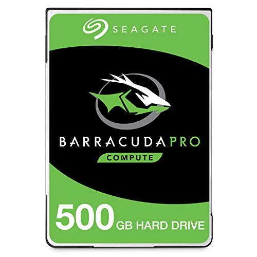シーゲイト Seagate 500 GB BarraCuda Pro 2.5インチ内蔵ハードドライブ（7200 RPM、128 MBキャッシュ、SATA 6 Gb/s、最大160 MB/s、モデル：ST500LMZ34 / LM034）